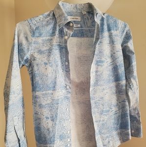 Calvin Klein Boy's tie dye dress shirt